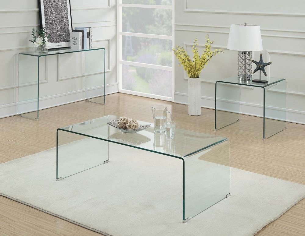 Ripley Glass Square End Table Clear