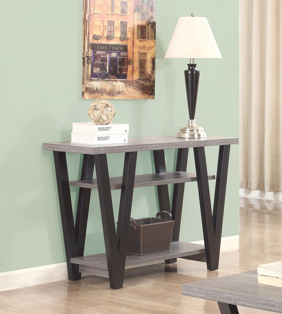 Stevens Rectangular Sofa Table with V-shaped Base