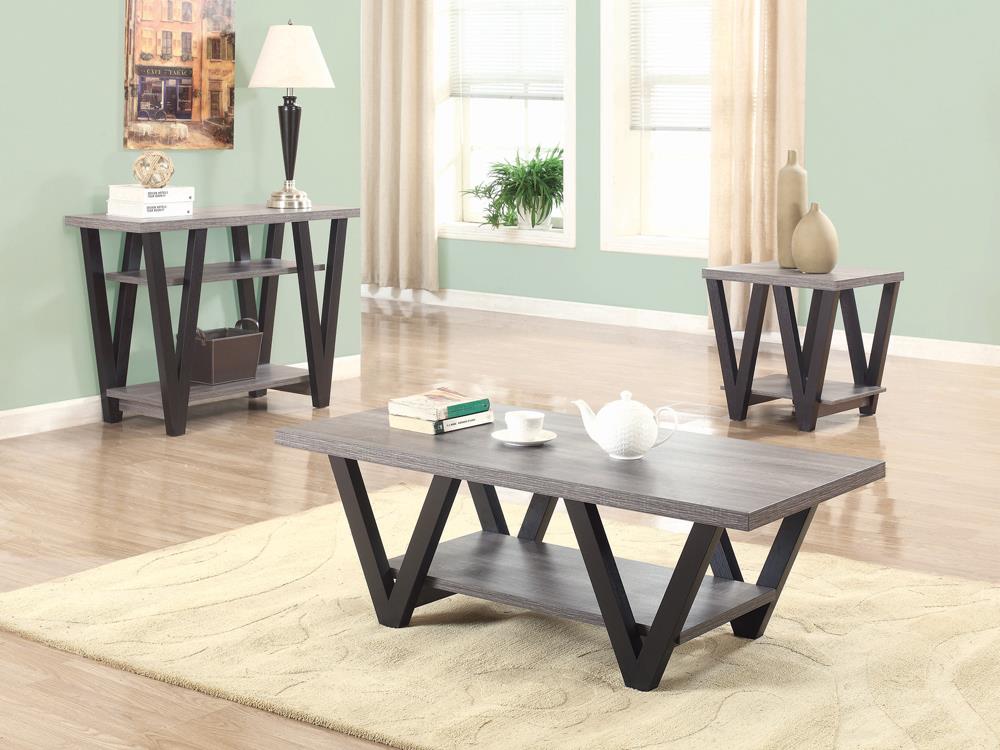 Stevens Rectangular Sofa Table with V-shaped Base