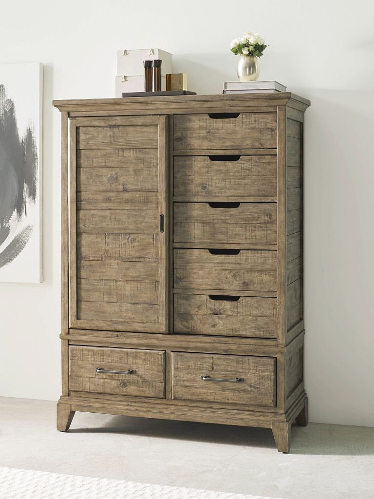 Plank Road Wheeler 7-Drawer Chest w/Door