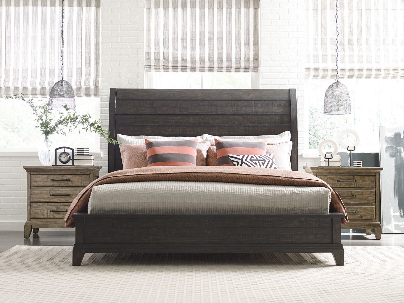 Plank Road Eastburn Wood Sleigh Bedroom Set