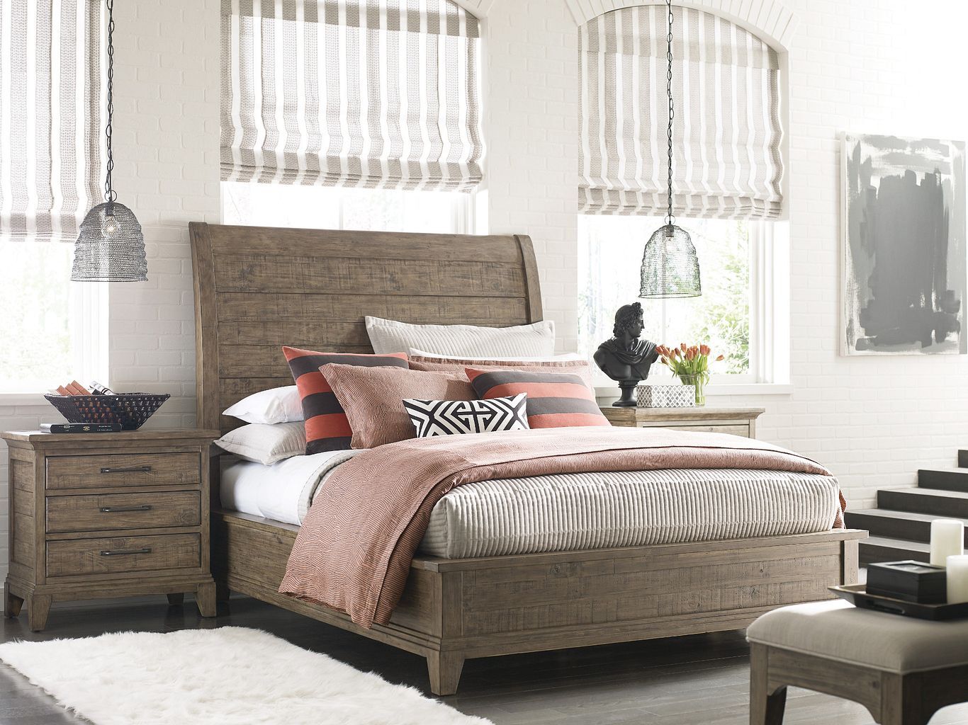Plank Road Eastburn Wood Sleigh Bedroom Set