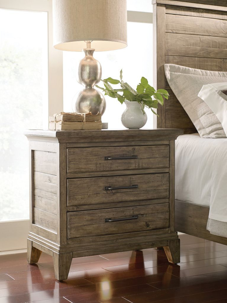 Plank Road Blair Wood 3-Drawer Nightstand