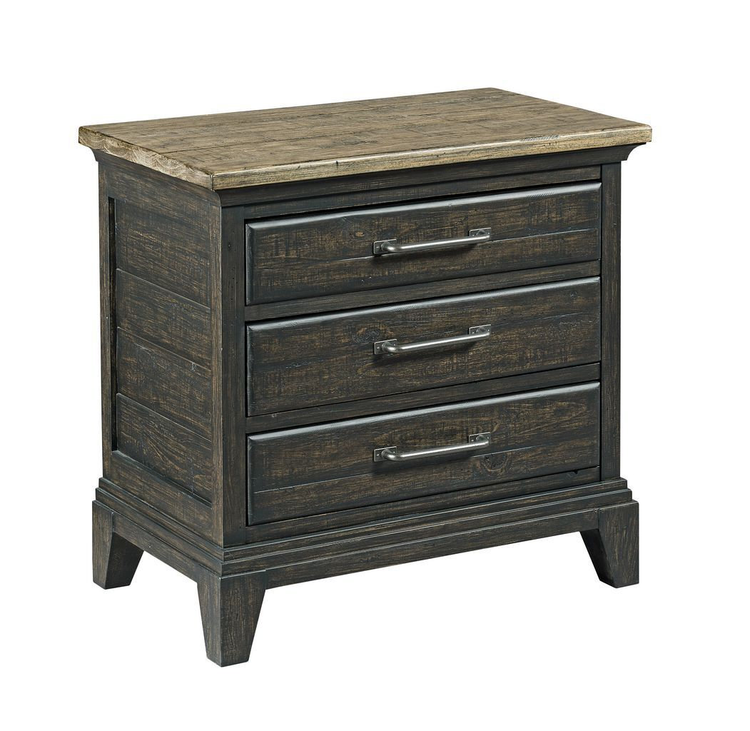 Plank Road Blair Wood 3-Drawer Nightstand