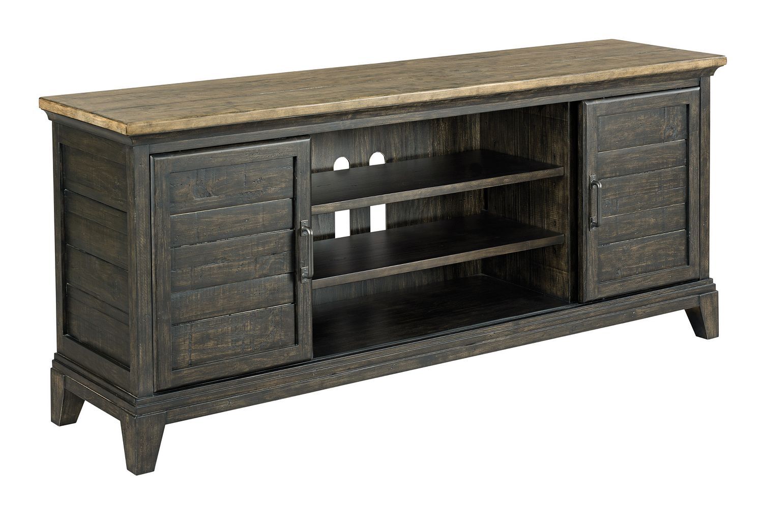 Plank Road Artisans Round Wood Cocktail Table Set