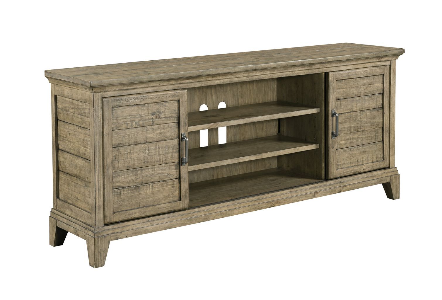 Plank Road Artisans Round Wood Cocktail Table Set