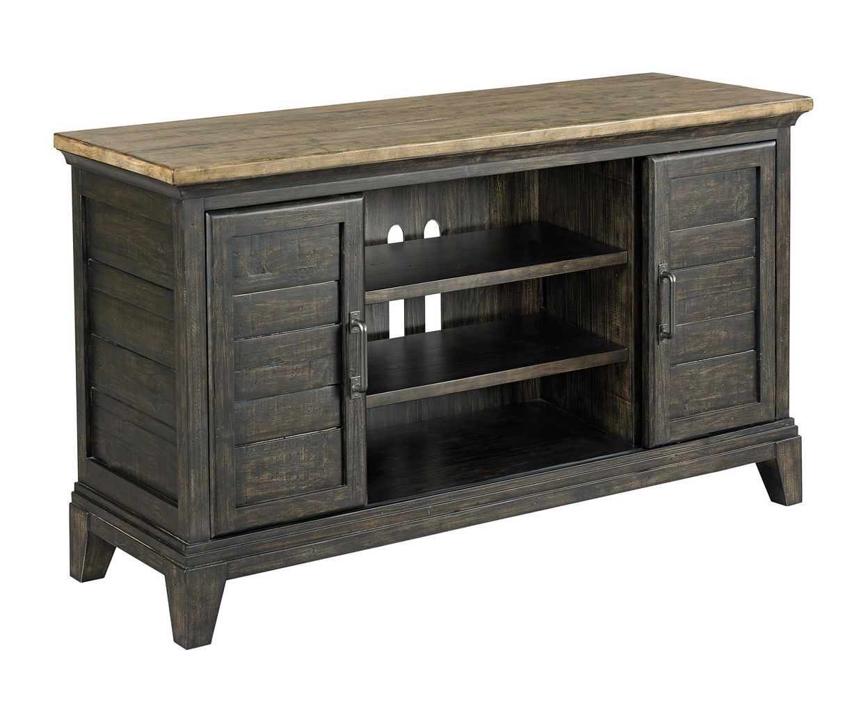 Plank Road Artisans Round Wood Cocktail Table Set