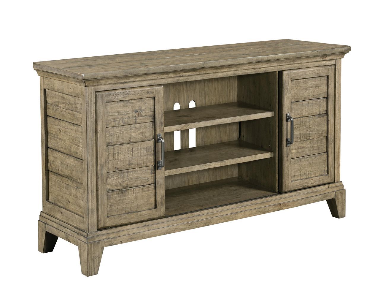 Plank Road Artisans Round Wood Cocktail Table Set