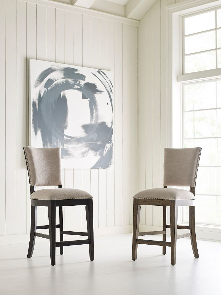 Plank Road Kimler Fabric/Wood Counter Height Chair