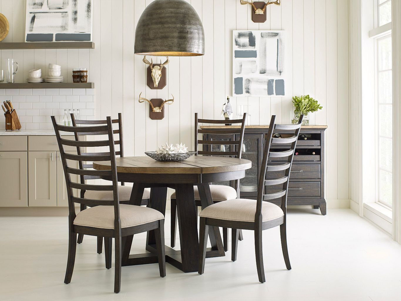 Plank Road Oakley Fabric/Wood Side Chair