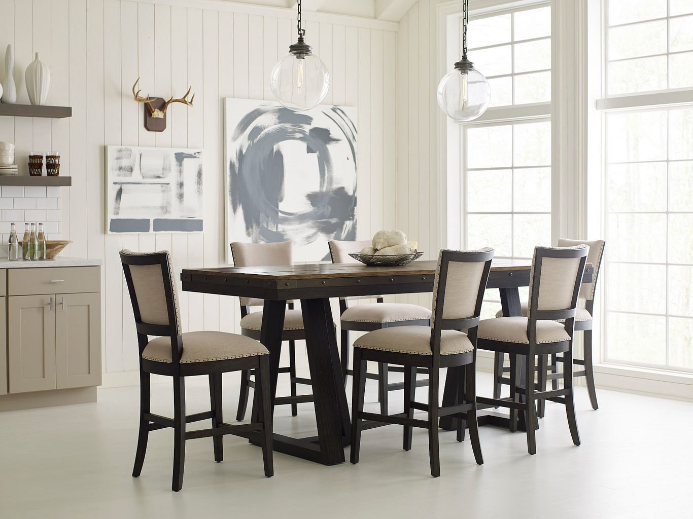 Plank Road Kimler Rectangular Wood Counter Height Dining Table