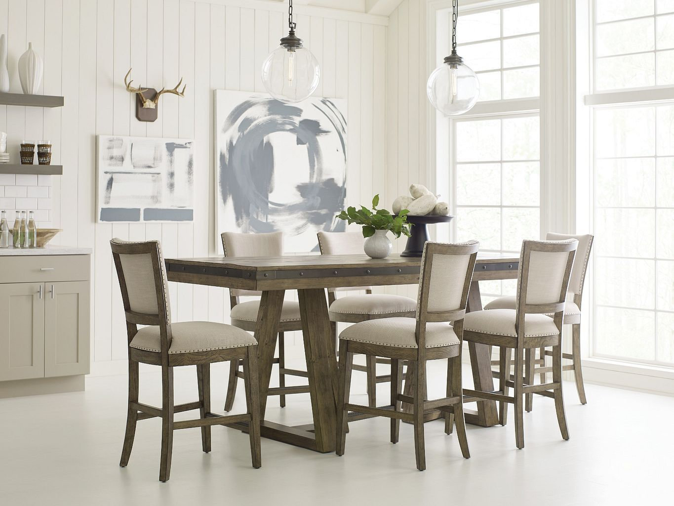 Plank Road Kimler Rectangular Wood Counter Height Dining Table