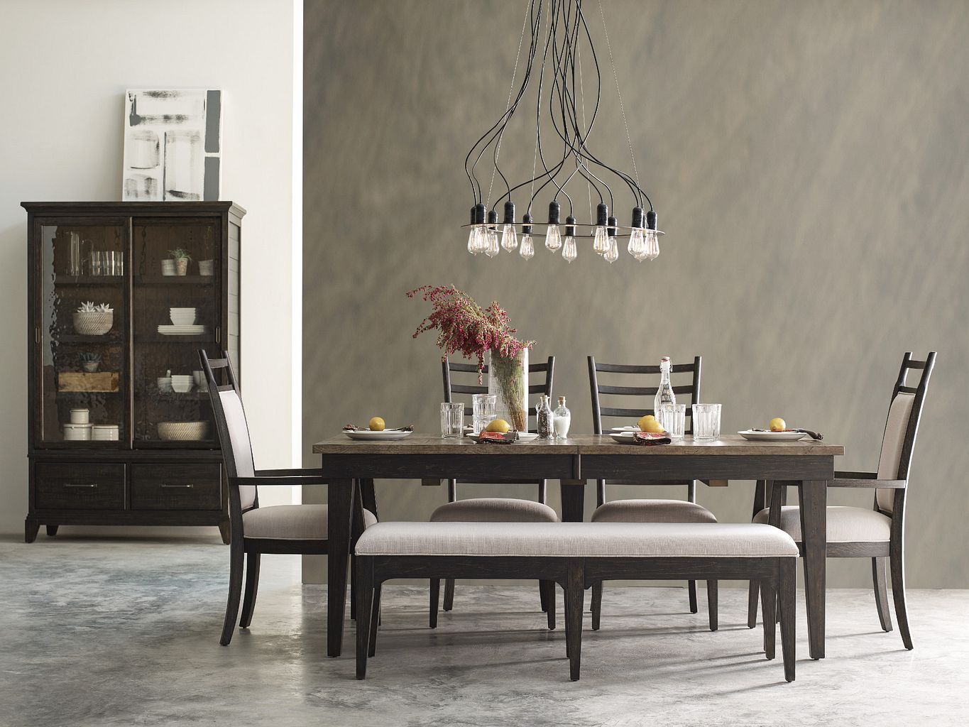 Plank Road Rankin Rectangular Wood Extendable Dining Room Set