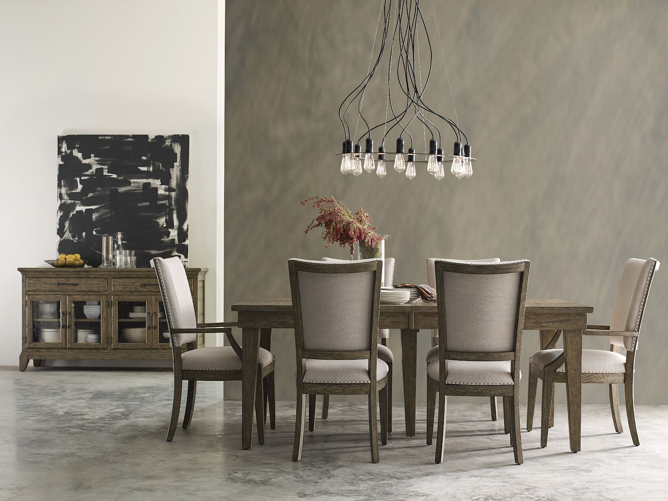 Plank Road Rankin Rectangular Wood Extendable Dining Room Set
