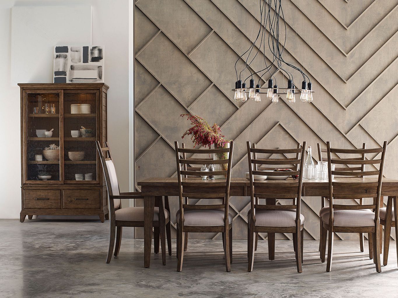 Plank Road Rankin Rectangular Wood Extendable Dining Room Set