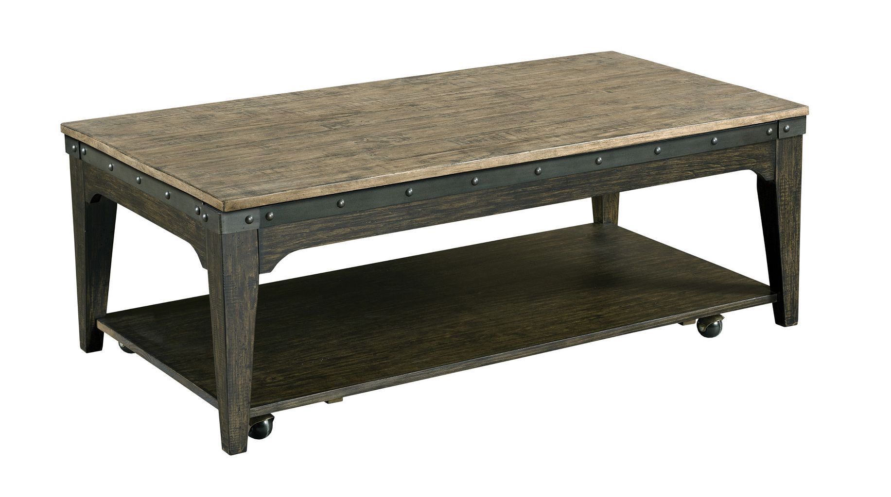 Plank Road Artisans Rectangular Wood Cocktail Table Set