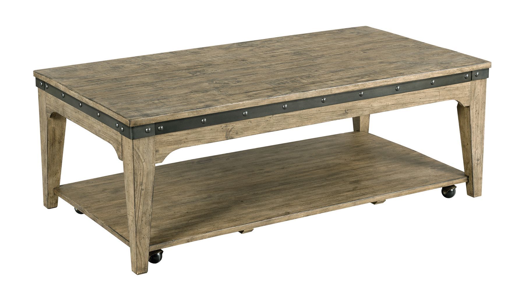 Plank Road Artisans Rectangular Wood Cocktail Table Set