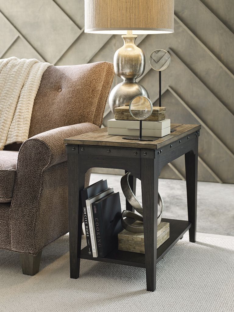 Plank Road Artisans Round Wood Cocktail Table Set