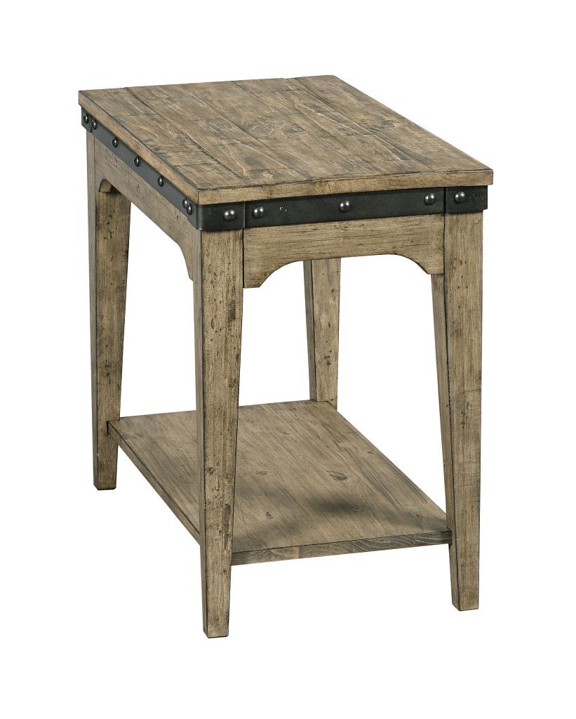 Plank Road Artisans Round Wood Cocktail Table Set