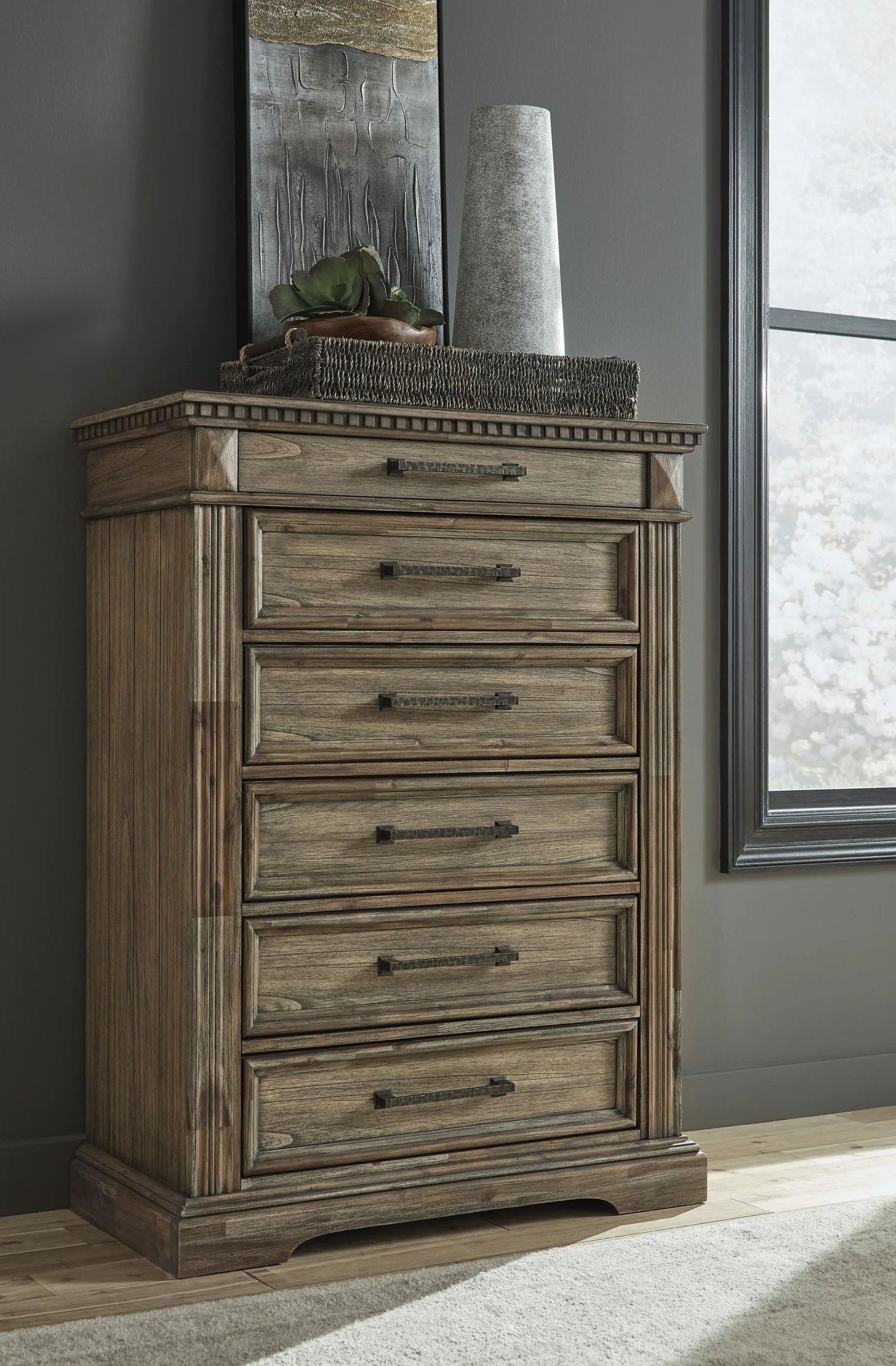 Ashley SM Markenburg 6-Drawer Wood Veneer Chest