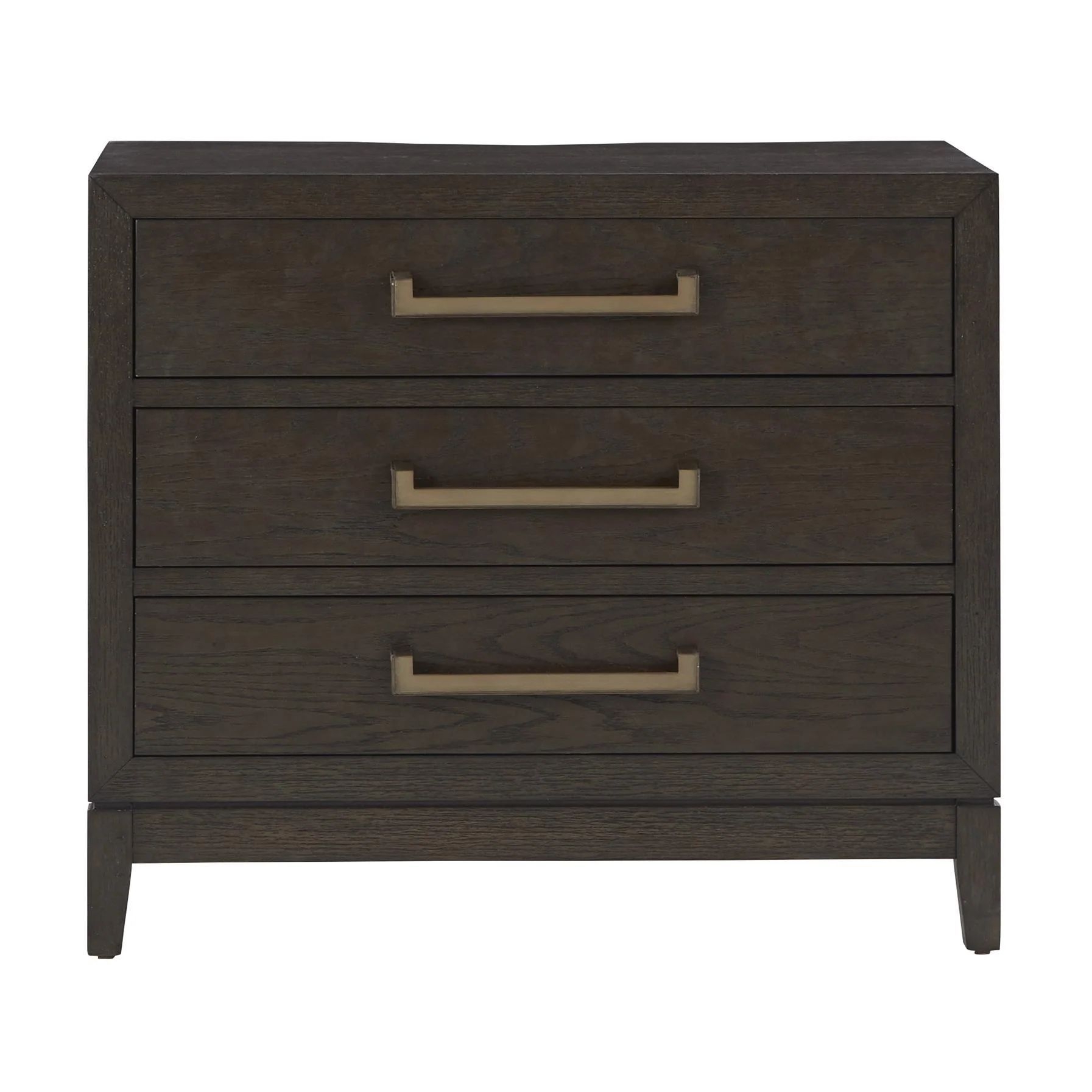 Burkhaus 3-Drawer Wood Veneer Nightstand with Power Supply & USB