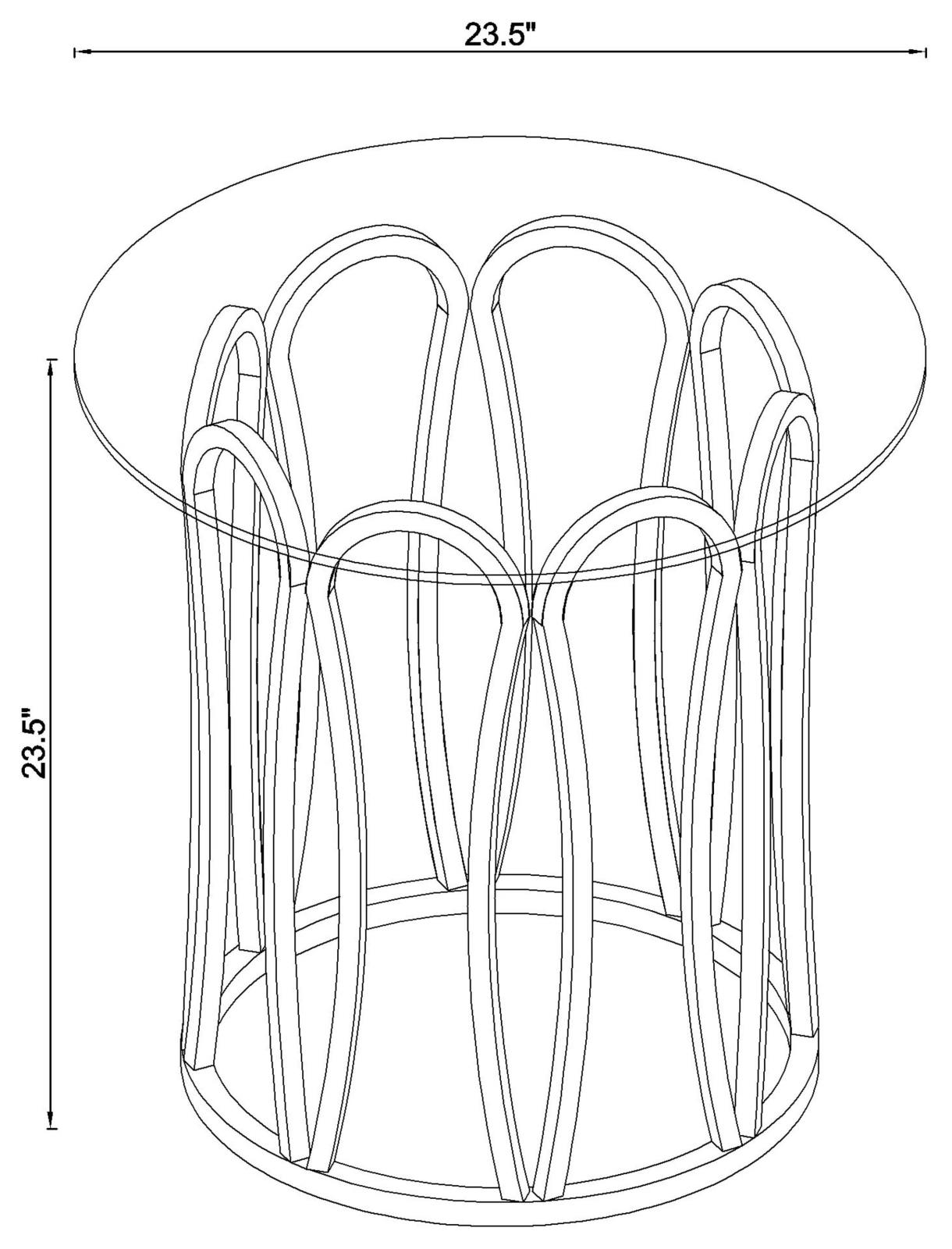 Monett Glass Round Top End Table