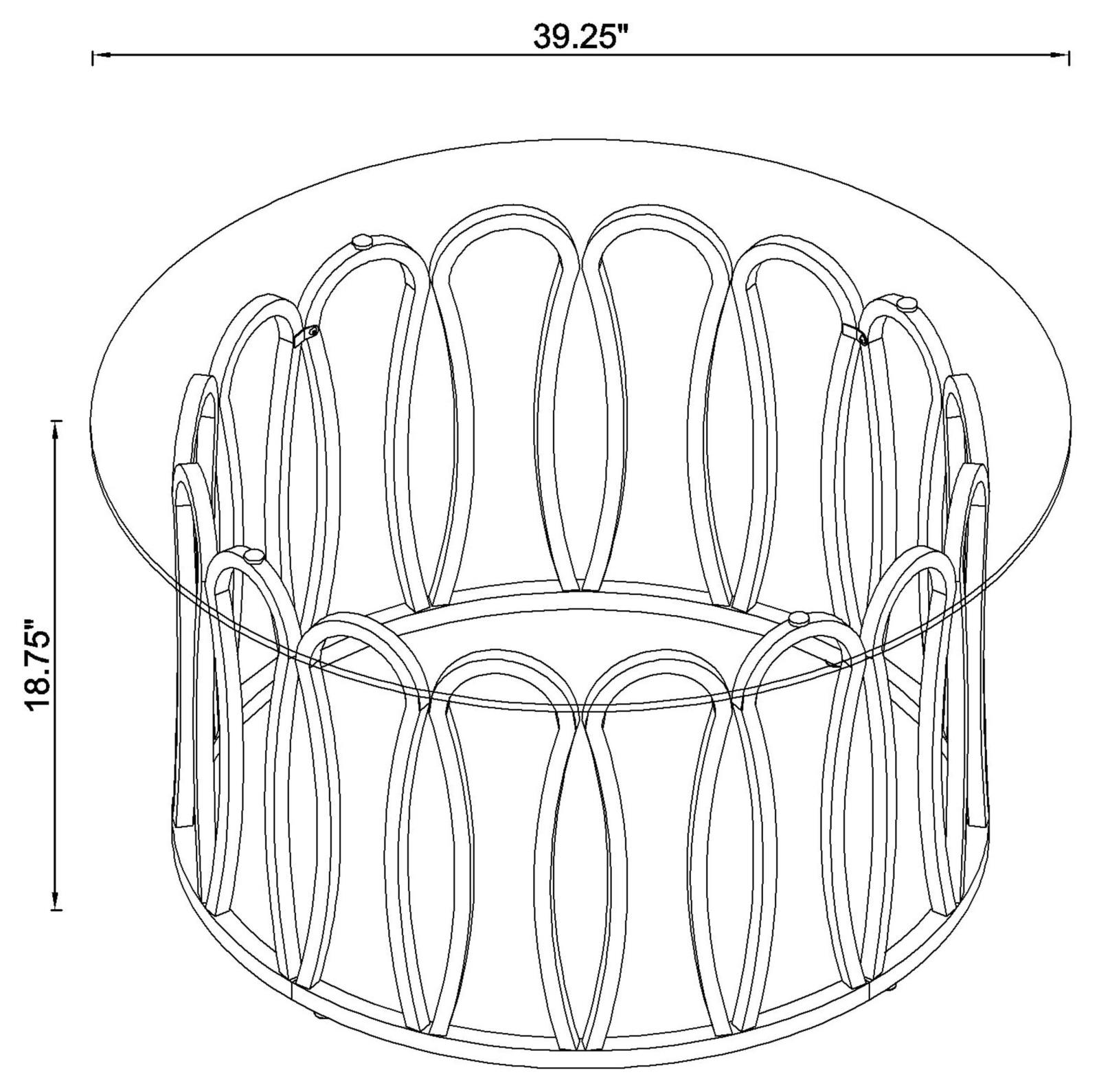 Monett Glass Round Coffee Table