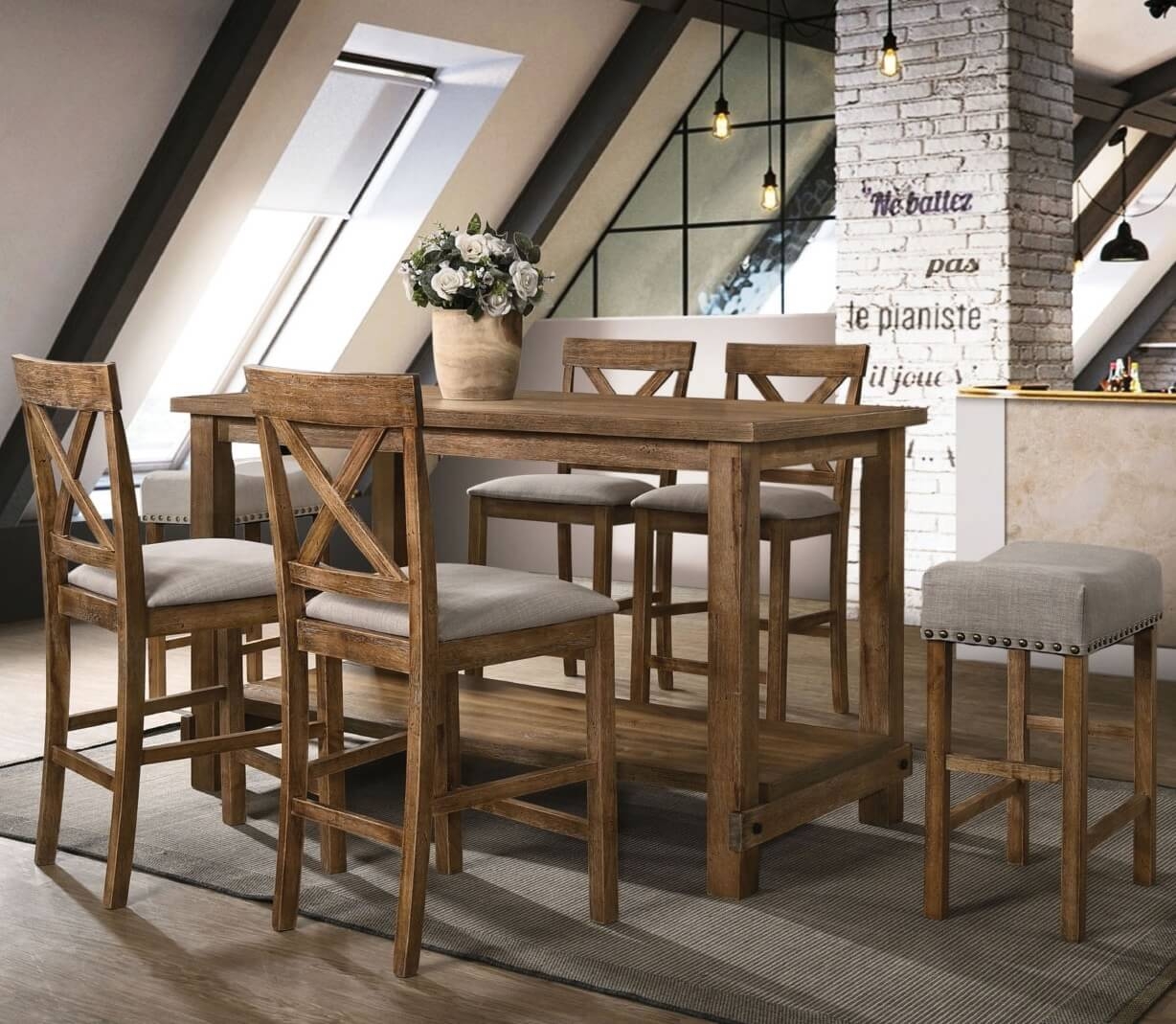 Martha II Wood Counter Table