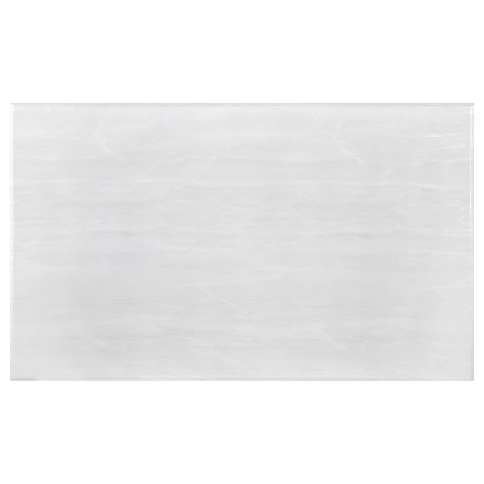 Adabella Faux Marble Rectangle Coffee Table with Chrome U-base