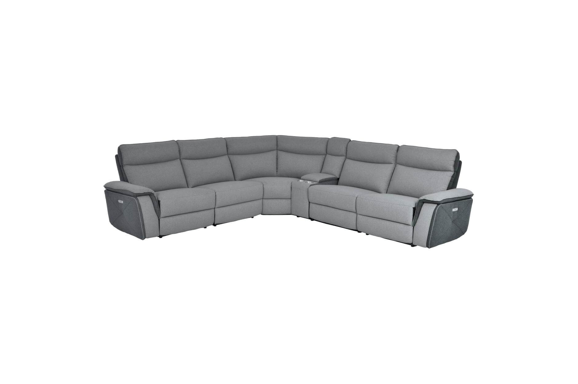 Maroni Fabric Power Reclining Sectional by Homelegance