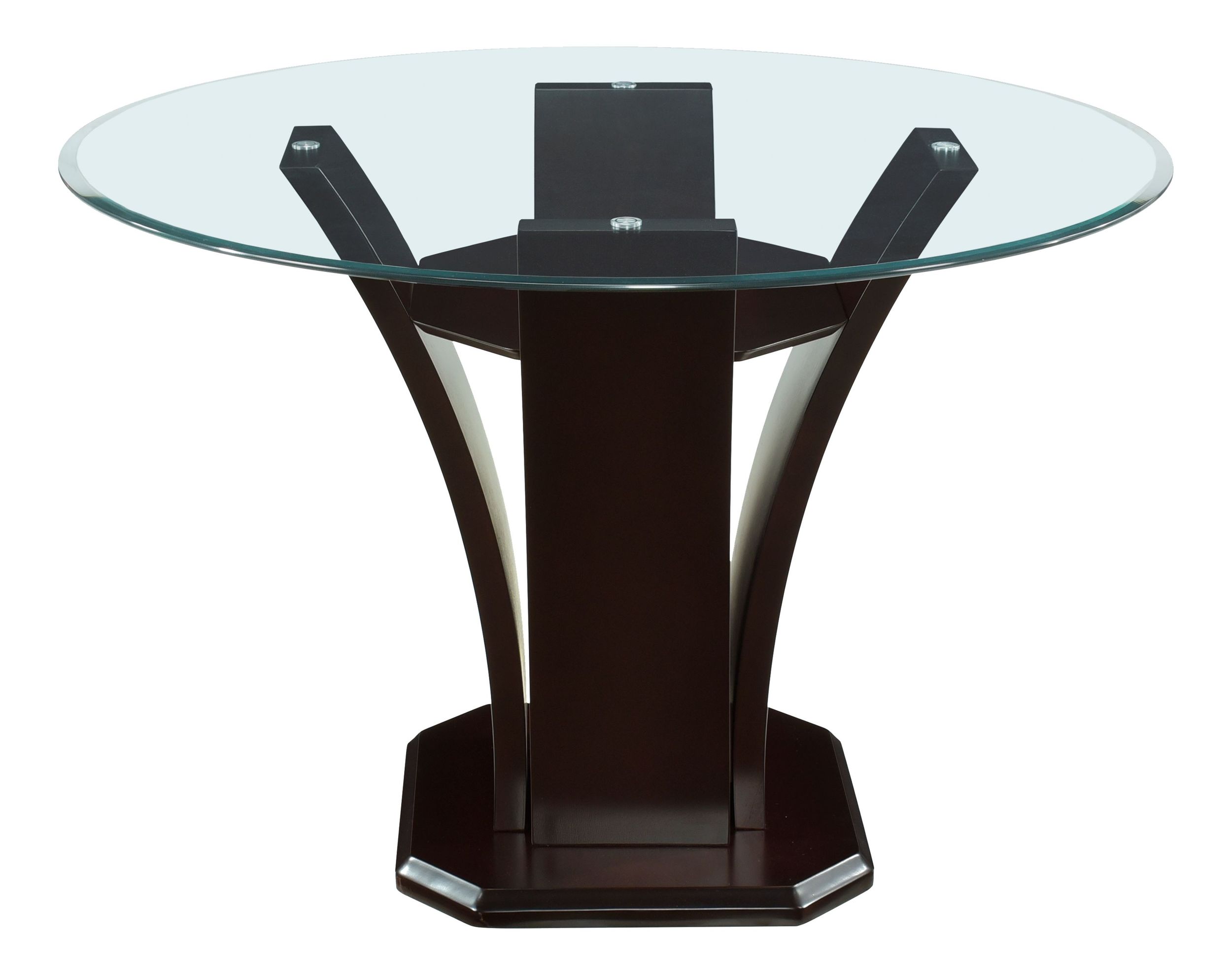 Daisy Round Wood/Glass Counter Height Set