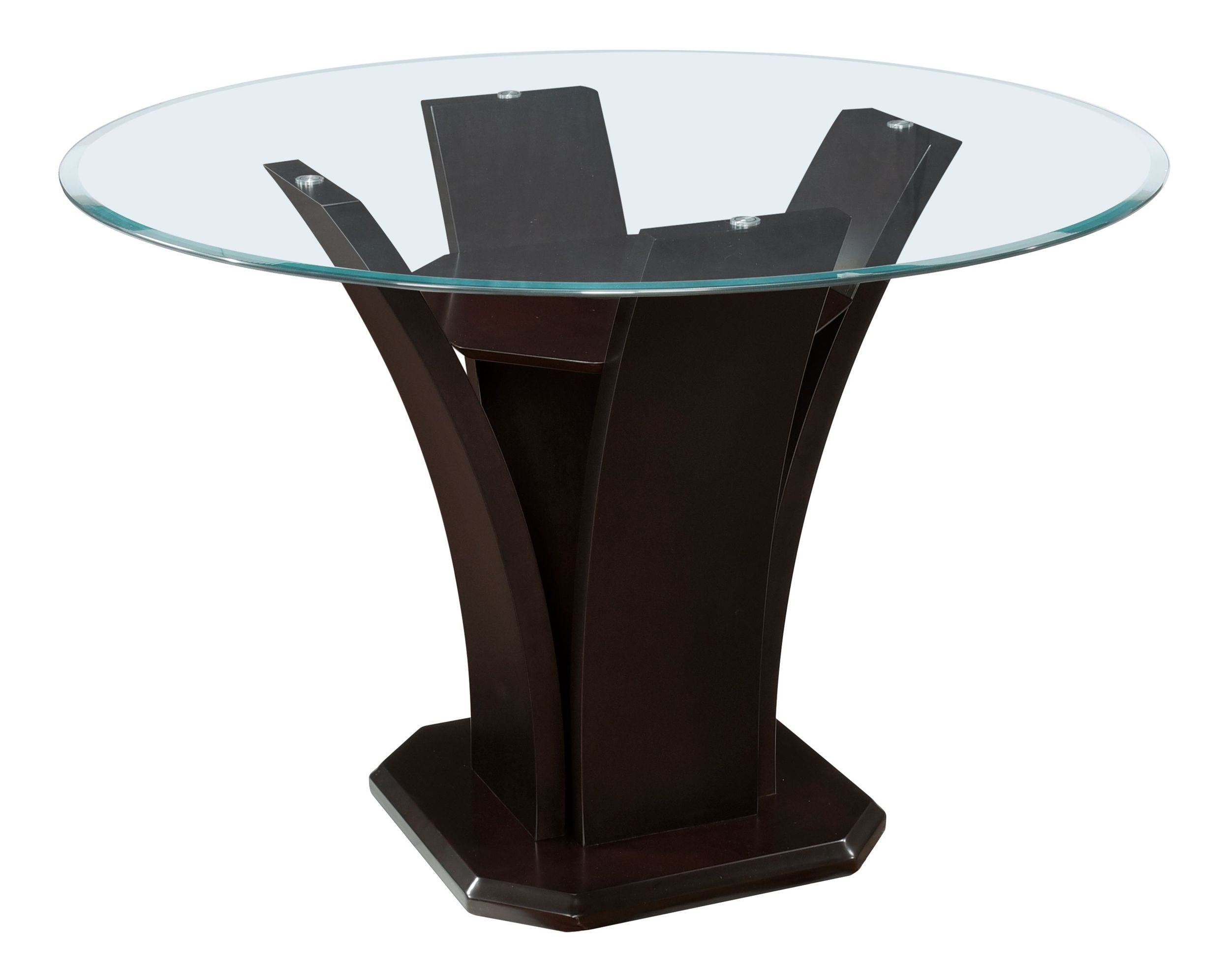 Daisy Round Wood/Glass Counter Height Set