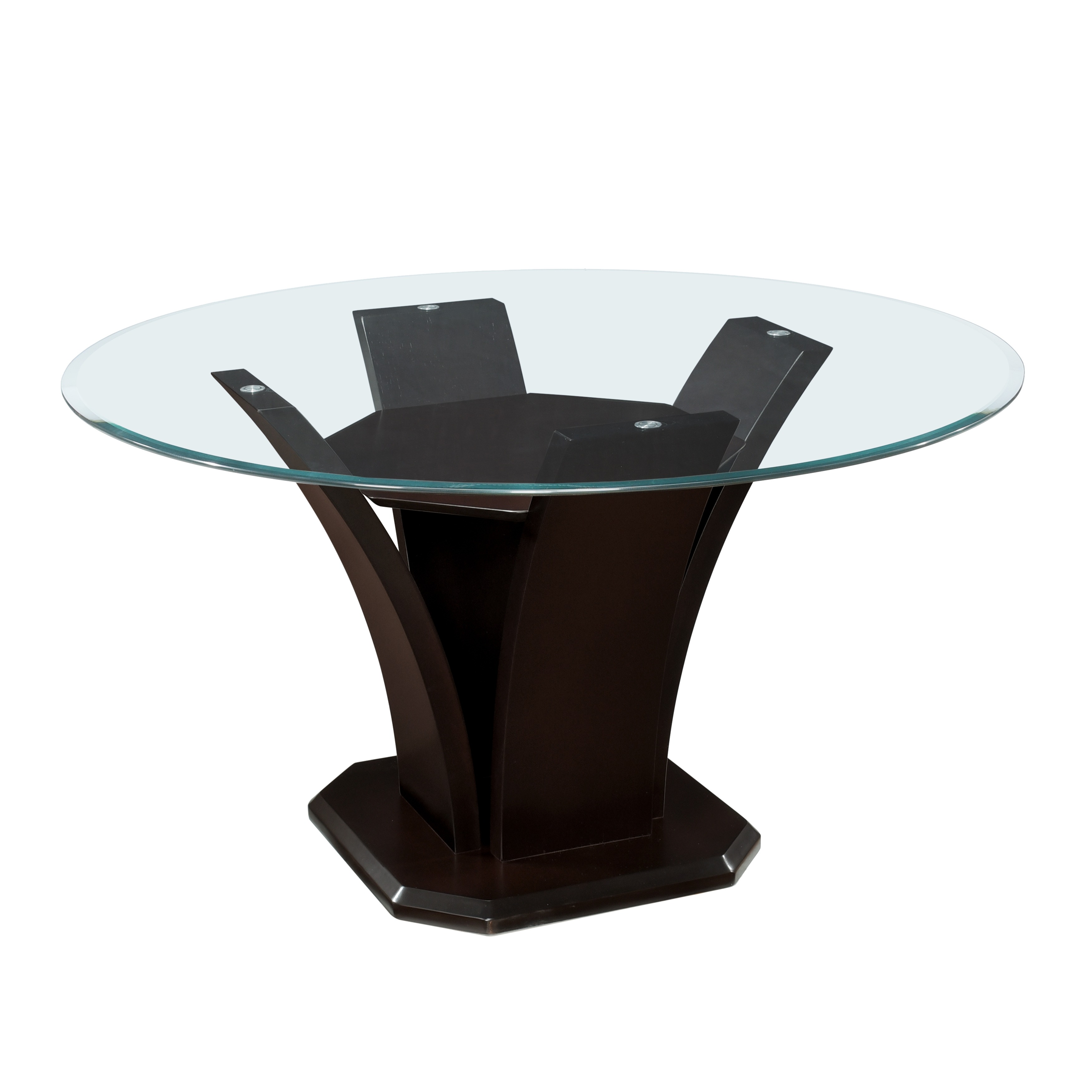 Daisy Round Wood/Glass Dining Room Set
