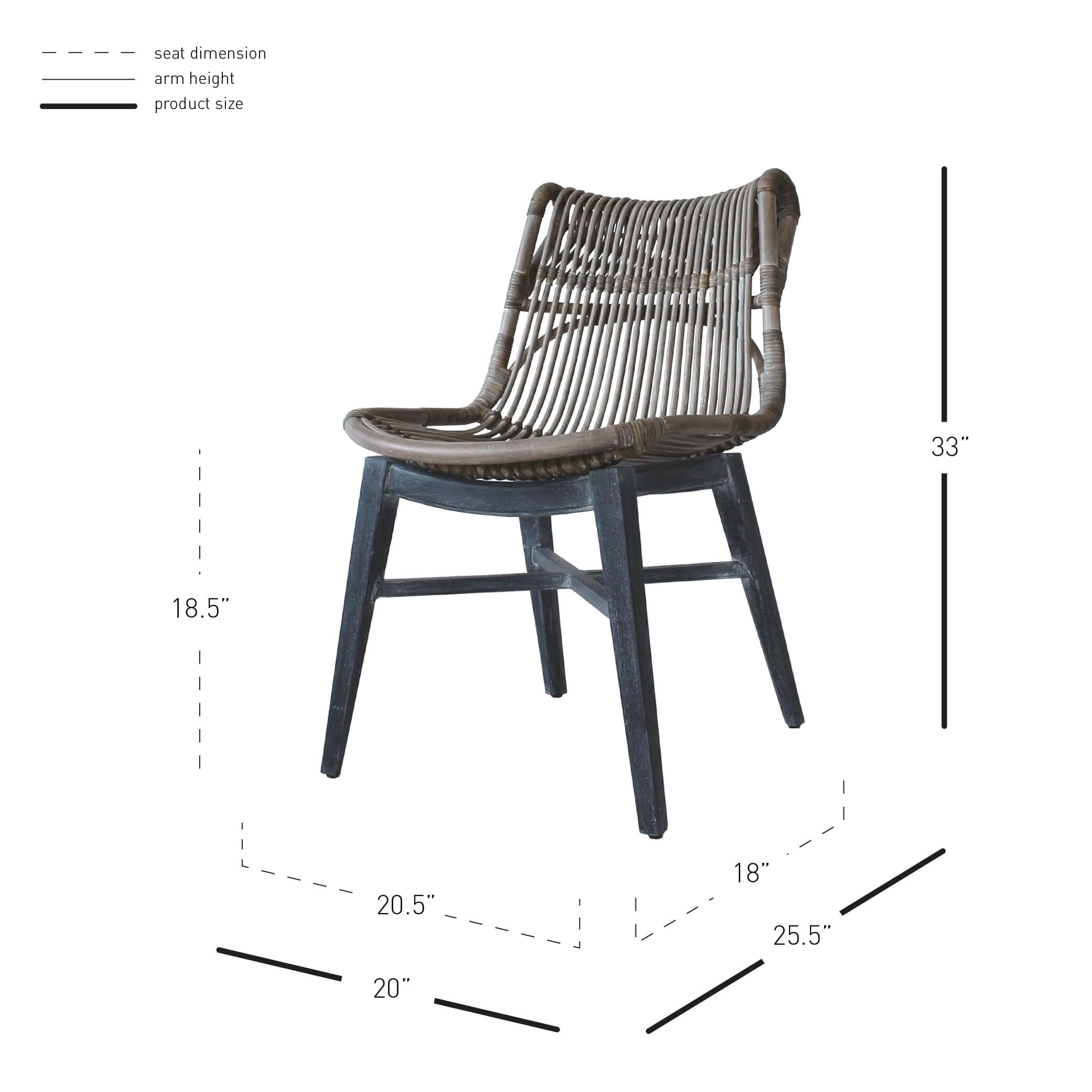 Iria Rattan Dining Chair