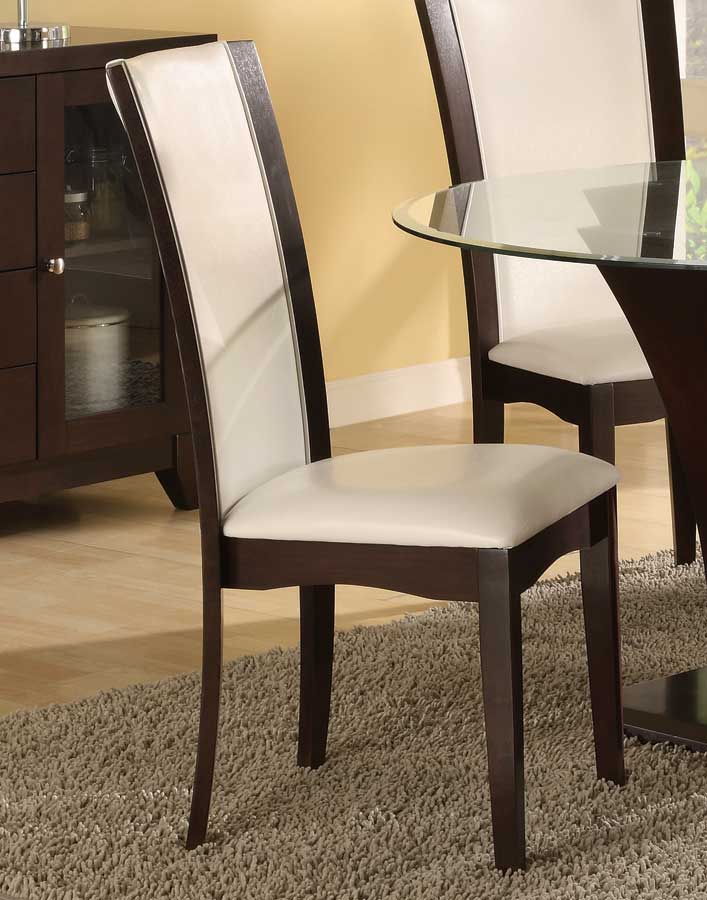 Daisy Transitional Vinyl/Wood Dining Chair by Homelegance