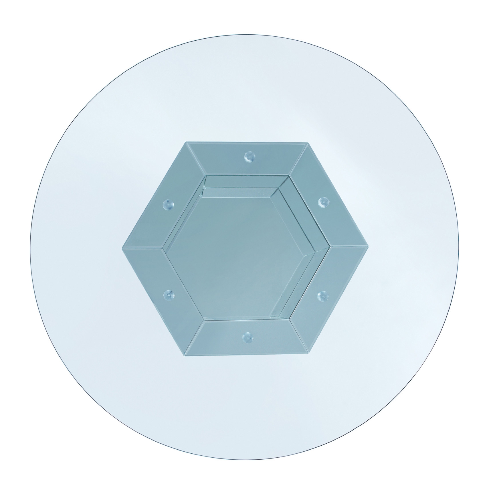 Noralie 71285 Glass/Mirror Round Dining Table