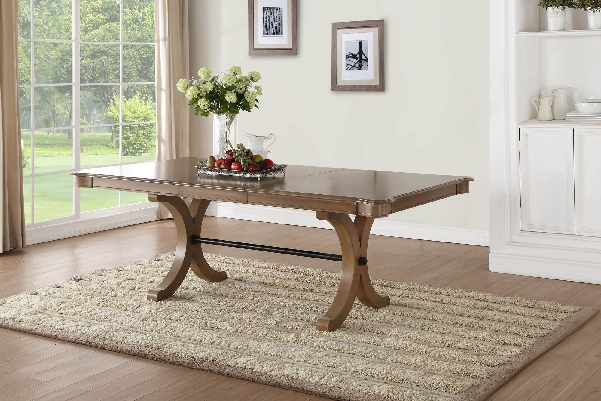 Harald Wood Extendable Rectangular Dining Table