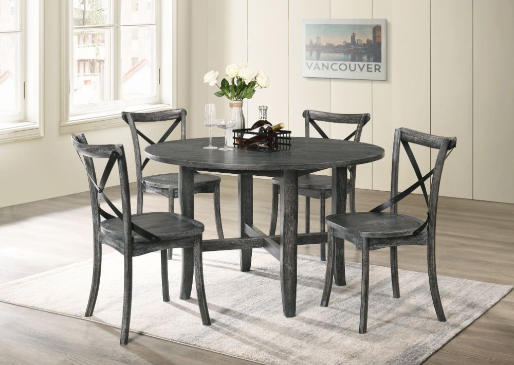 Kendric Wood Round Dining Room Set