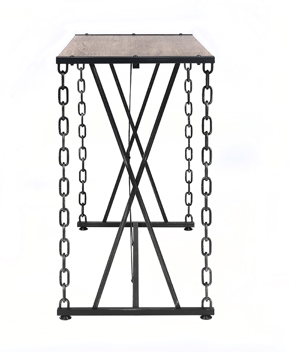 Jodie Wood/Metal Rectangular Bar Table