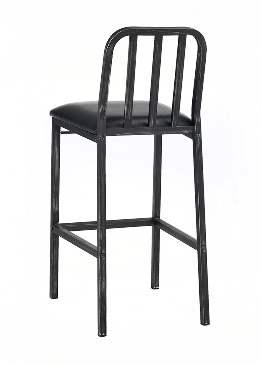 Jodie Leatherette/Metal Bar Chair