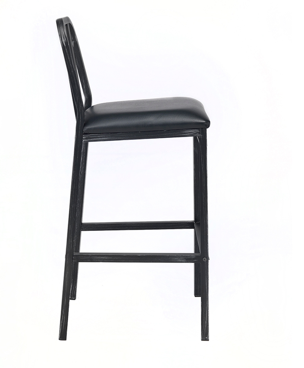 Jodie Leatherette/Metal Bar Chair