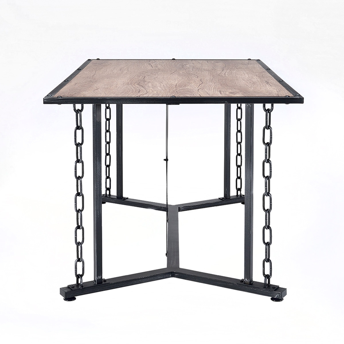 Jodie Wood/Metal Rectangular Dining Table