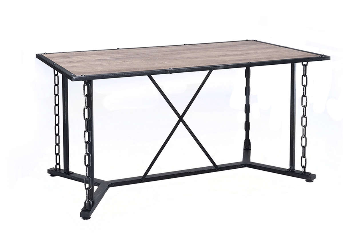 Jodie Wood/Metal Rectangular Dining Set