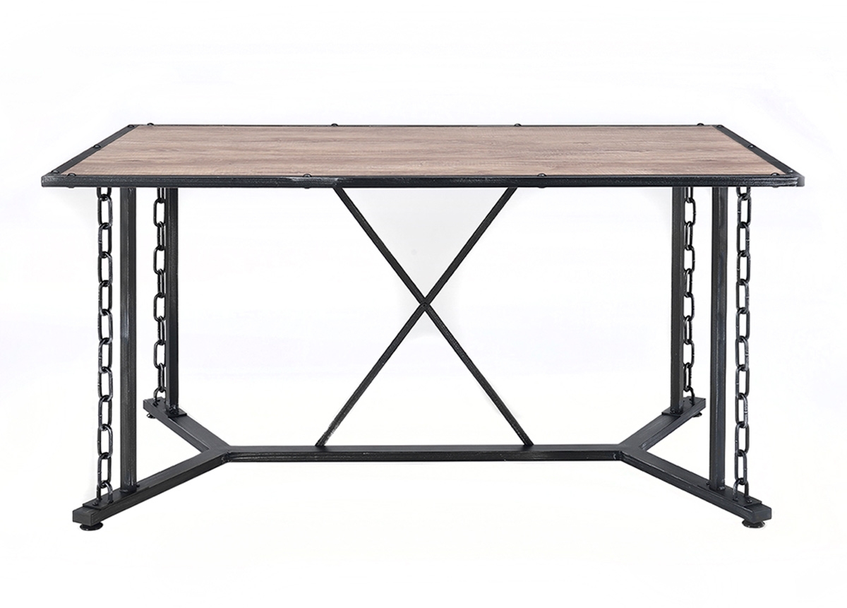 Jodie Wood/Metal Rectangular Dining Table