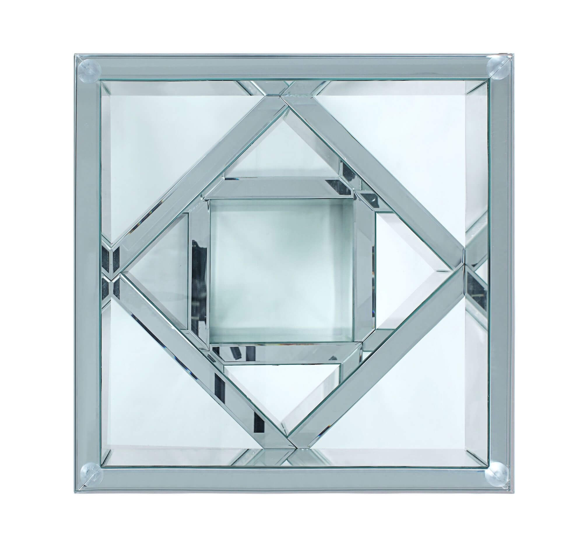 Noralie 81467 Mirrored/Faux Diamonds End Table