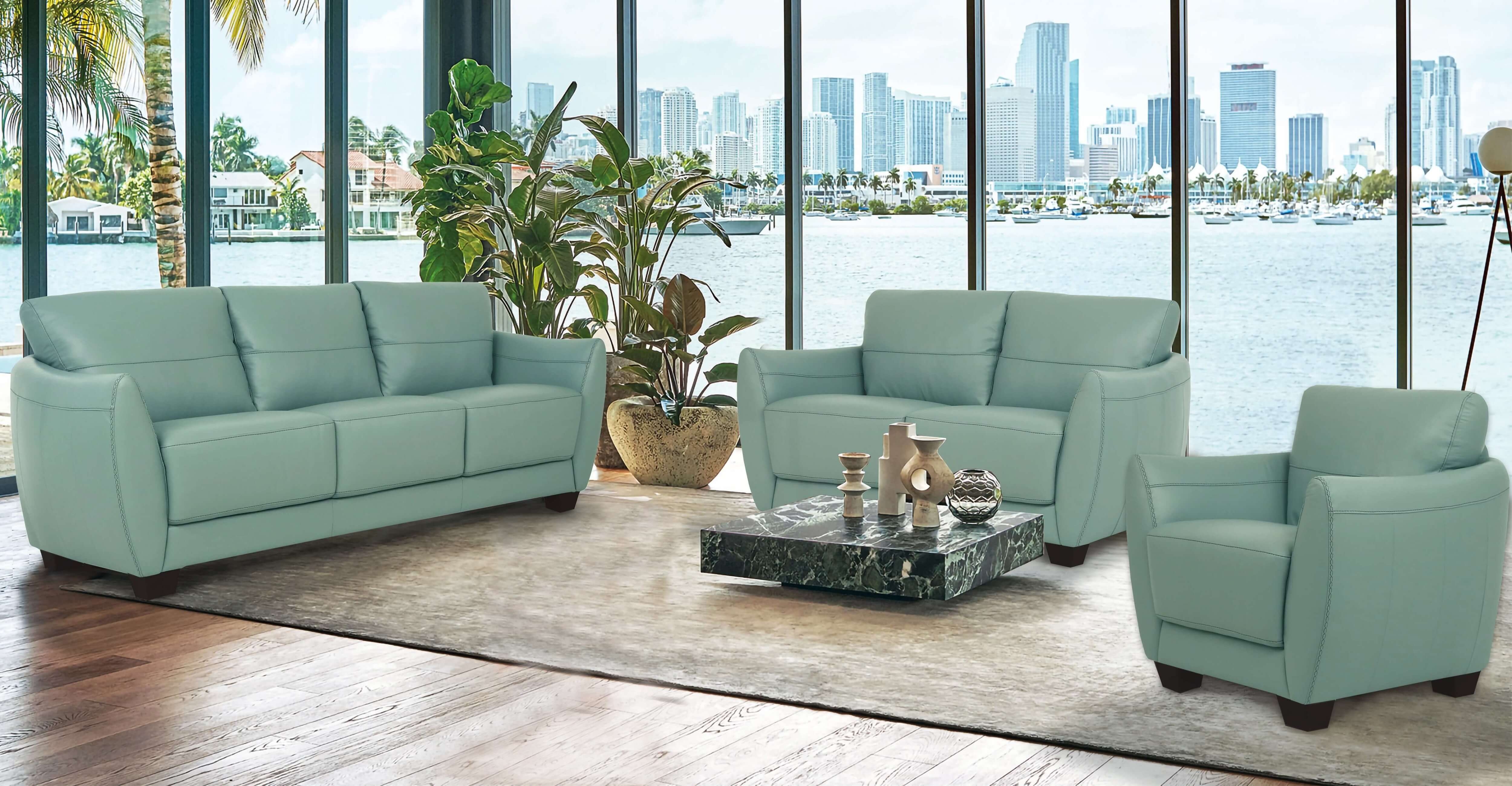 Valeria Leather Living Room Set