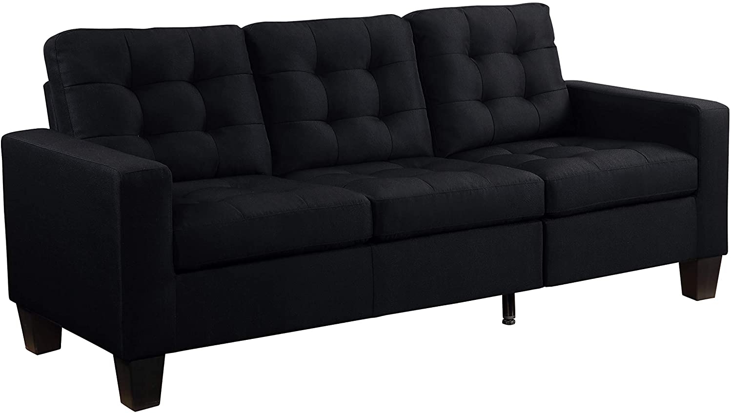 Earsom Linen Sectional Sofa w/Ottoman