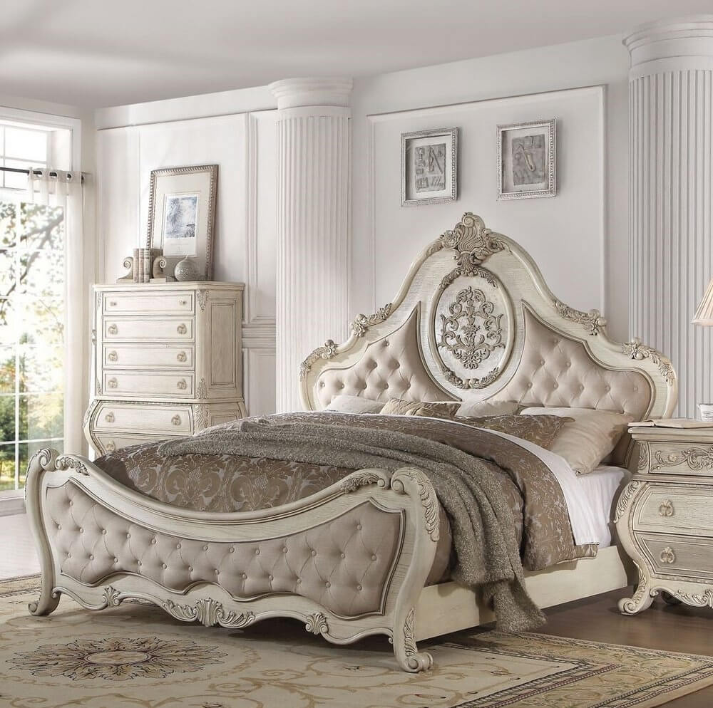 Ragenardus Linen Tufted Panel King Size Bed