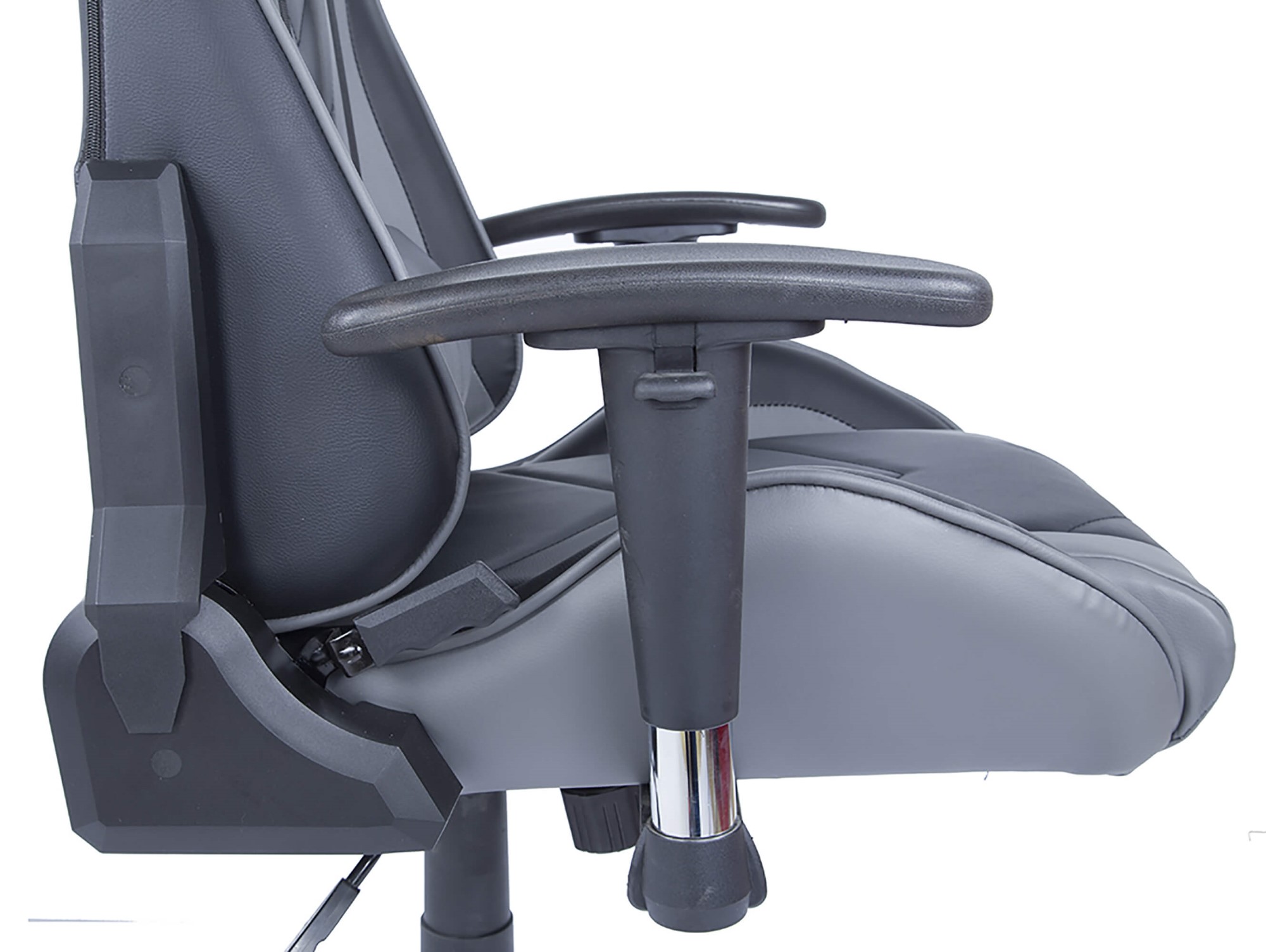 7202 Adjustable Height PU Computer Chair w/Lumbar Support Pillow