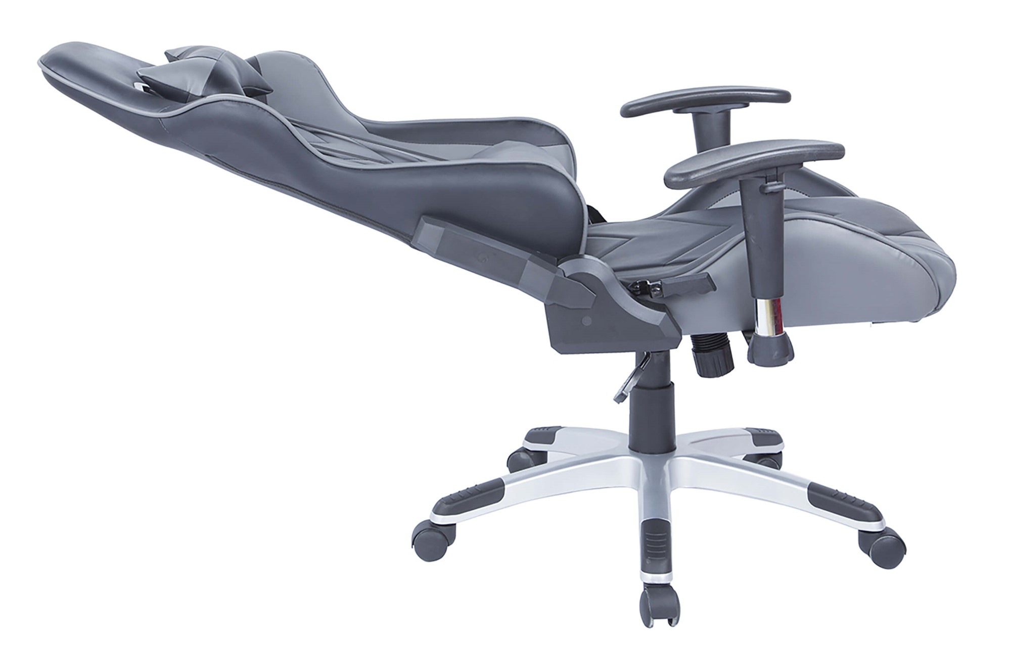 7202 Adjustable Height PU Computer Chair w/Lumbar Support Pillow
